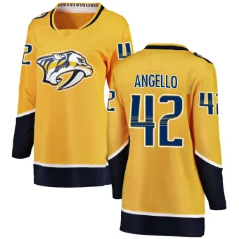 Women's Anthony Angello Nashville Predators Home Jersey - Yellow Breakaway