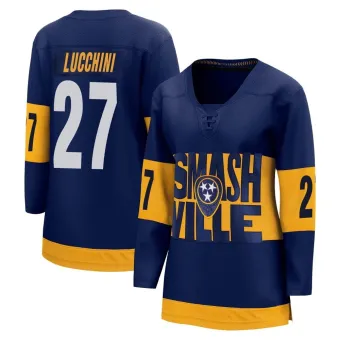 Women's Jacob Lucchini Nashville Predators 2022 Stadium Series Jersey - Navy Breakaway