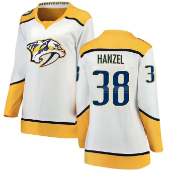 Women's Jeremy Hanzel Nashville Predators Away Jersey - White Breakaway