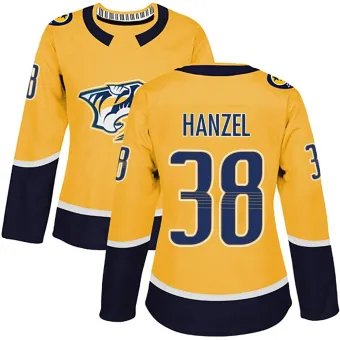 Women's Jeremy Hanzel Nashville Predators Home Jersey - Gold Authentic