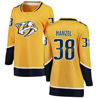 Women's Jeremy Hanzel Nashville Predators Home Jersey - Yellow Breakaway