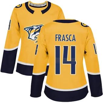 Women's Jordan Frasca Nashville Predators Home Jersey - Gold Authentic