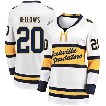 Women's Kieffer Bellows Nashville Predators 2020 Winter Classic Player Jersey - White Breakaway