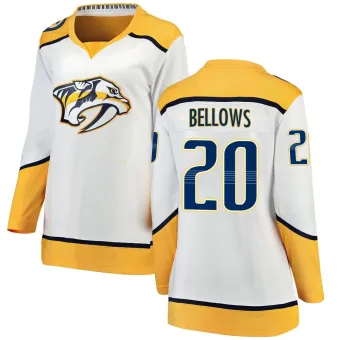 Women's Kieffer Bellows Nashville Predators Away Jersey - White Breakaway