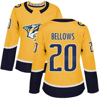 Women's Kieffer Bellows Nashville Predators Home Jersey - Gold Authentic