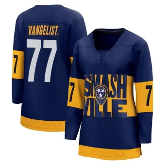 Women's Luke Evangelista Nashville Predators 2022 Stadium Series Jersey - Navy Breakaway