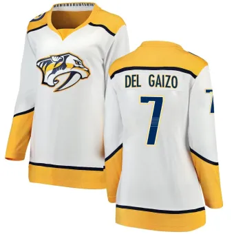 Women's Marc Del Gaizo Nashville Predators Away Jersey - White Breakaway