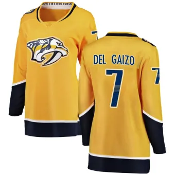 Women's Marc Del Gaizo Nashville Predators Home Jersey - Yellow Breakaway