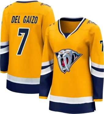 Women's Marc Del Gaizo Nashville Predators Special Edition 2.0 Jersey - Yellow Breakaway