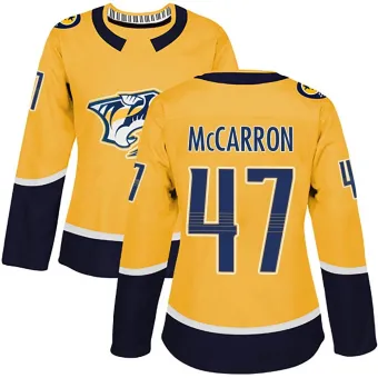 Women's Michael McCarron Nashville Predators Home Jersey - Gold Authentic