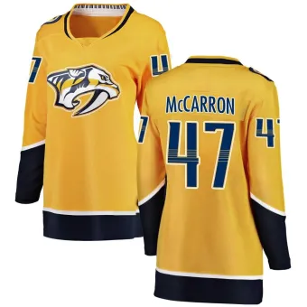 Women's Michael McCarron Nashville Predators Home Jersey - Yellow Breakaway