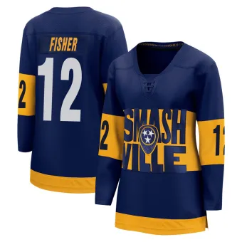 Women's Mike Fisher Nashville Predators 2022 Stadium Series Jersey - Navy Breakaway