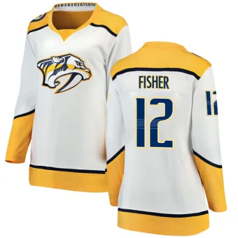 Women's Mike Fisher Nashville Predators Away Jersey - White Breakaway