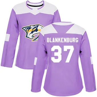 Women's Nick Blankenburg Nashville Predators Fights Cancer Practice Jersey - Purple Authentic