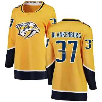 Women's Nick Blankenburg Nashville Predators Home Jersey - Yellow Breakaway