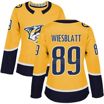 Women's Ozzy Wiesblatt Nashville Predators Home Jersey - Gold Authentic