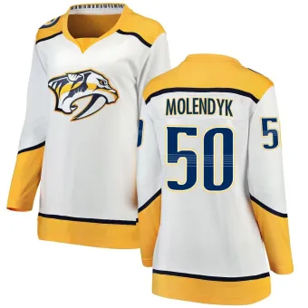 Women's Tanner Molendyk Nashville Predators Away Jersey - White Breakaway