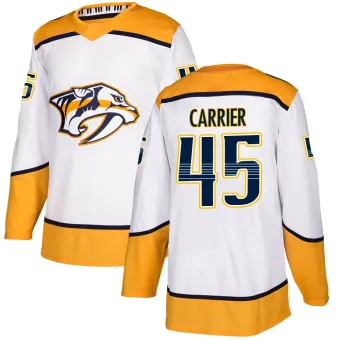 Youth Alexandre Carrier Nashville Predators Away Jersey - White Authentic