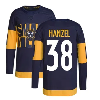 Youth Jeremy Hanzel Nashville Predators 2022 Stadium Series Primegreen Jersey - Navy Authentic