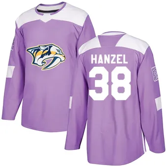 Youth Jeremy Hanzel Nashville Predators Fights Cancer Practice Jersey - Purple Authentic