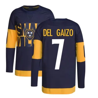 Youth Marc Del Gaizo Nashville Predators 2022 Stadium Series Primegreen Jersey - Navy Authentic