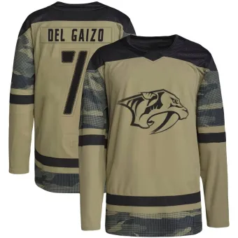 Youth Marc Del Gaizo Nashville Predators Military Appreciation Practice Jersey - Camo Authentic