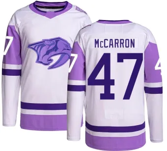 Youth Michael McCarron Nashville Predators Hockey Fights Cancer Jersey - Authentic