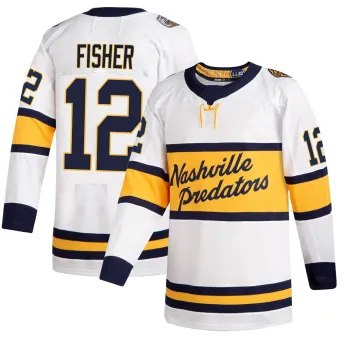 Youth Mike Fisher Nashville Predators 2020 Winter Classic Jersey - White Authentic