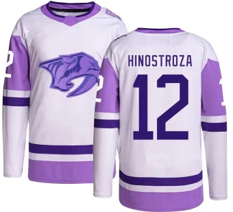 Youth Vinnie Hinostroza Nashville Predators Hockey Fights Cancer Jersey - Authentic