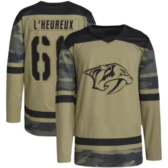 Youth Zachary L'Heureux Nashville Predators Military Appreciation Practice Jersey - Camo Authentic